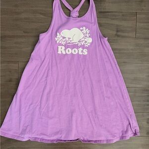 Roots Lavender Racerback Logo Girls Dress size XL